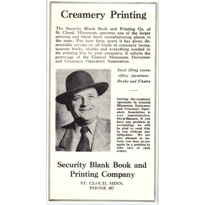 Chumlea's Laboratories Lebanon IN, Security Printing St Cloud MN 1953 Ad AE9-DC2