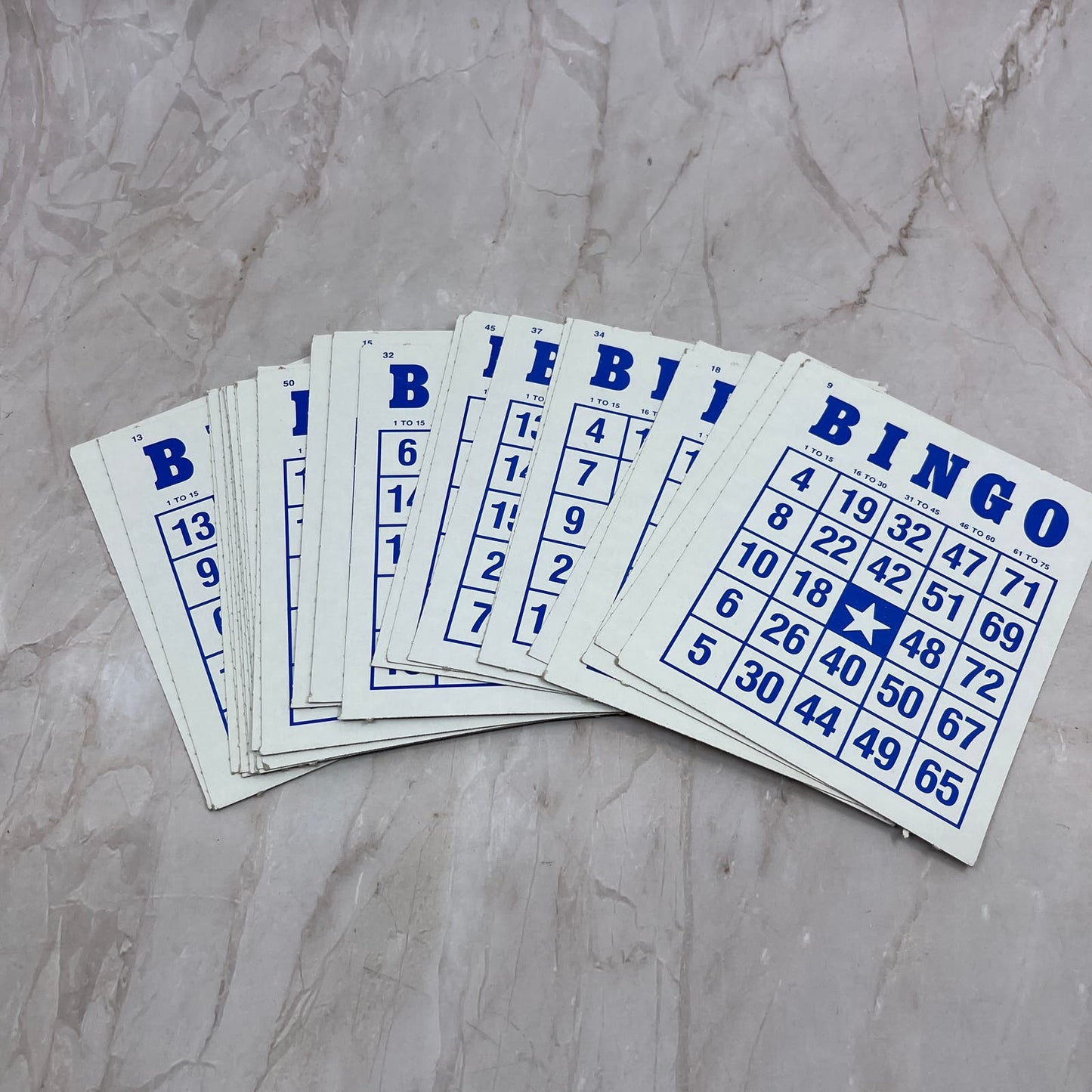 Lot of Vintage Cardboard Bingo Cards 4.5x5.75" TG8-VW