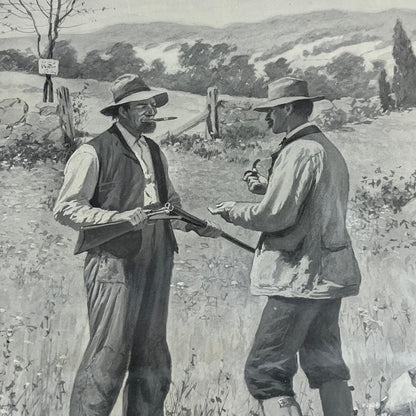 A.B. Frost Hunting Getting 'Round The Old Man Dog c1905 Antique Print FL6-9