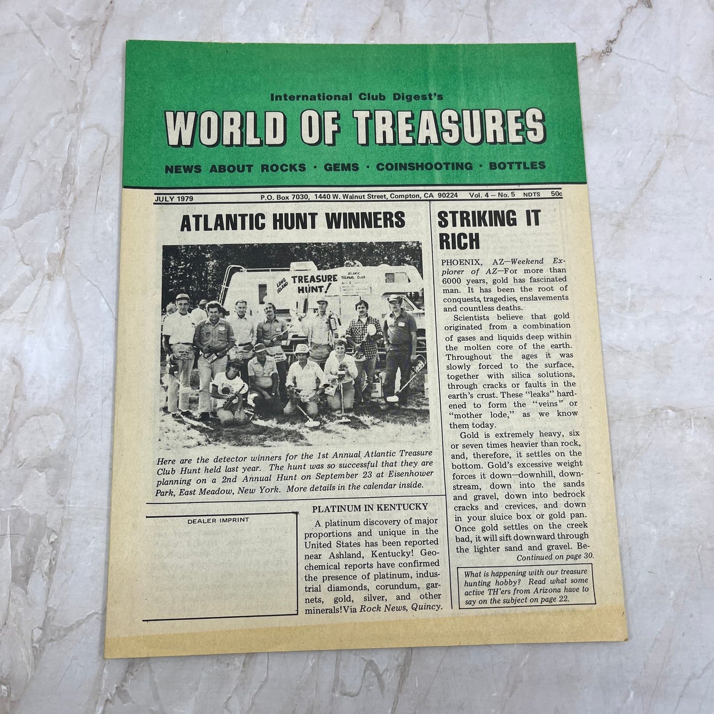 1979 Jul - International Club Digest World of Treasures Magazine Newsletter M16