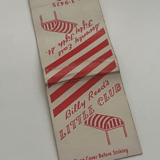 Billy Reed's Little Club 70 East 55th St NY Vintage Matchbook Cover TB8-MB2-1
