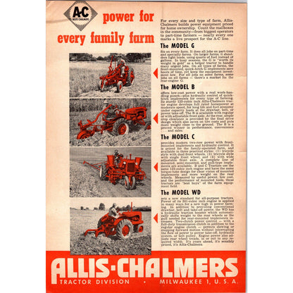 1949 Allis-Chalmer Tractor Division Milwaukee WI Equipment 2 Page Ad I16