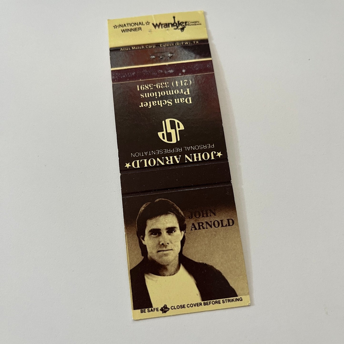 John Arnold - Dan Schafer Promotions Vintage Matchbook Cover TB6-MB2-1