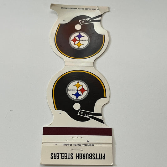 1986 Pittsburgh Steelers Football Schedule Vintage Matchbook Cover TB6-MB1-14