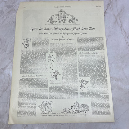 Save Ice, Save Money Electric Refrigerators Mabel Jewett Crosby 1924 Ad FL6-11