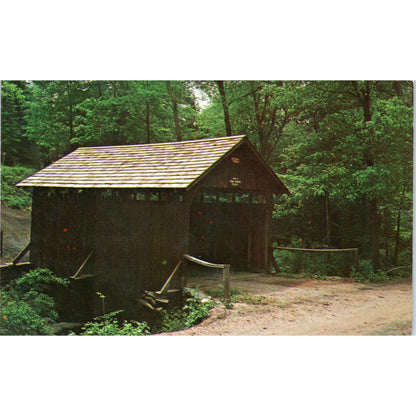 Meeks' Bridge Portland Connecticut Covered Bridge Postcard PB13