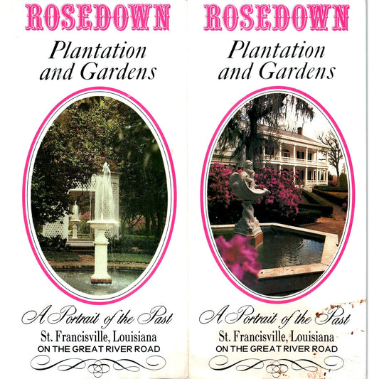 Vintage Rosedown Plantation and Gardens St. Francisville LA Brochure TF4-B2