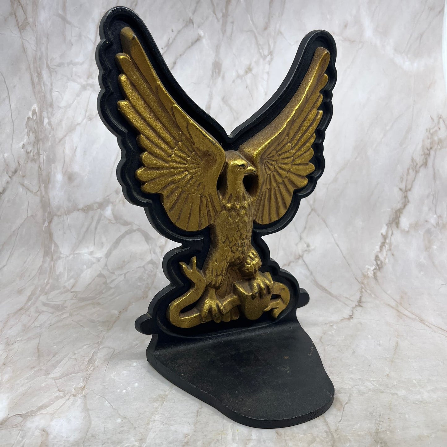 Vintage Spread Winged Eagle Large Cast Iron Doorstop Bookend Statue TI8