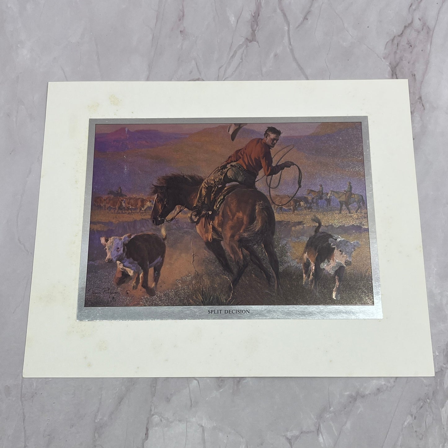 Tom Ryan Split Decision Western Vintage Chromatic Foil Etch 8x10" V18