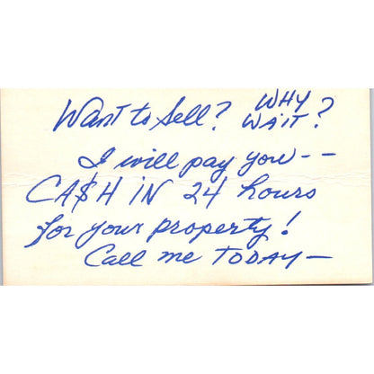 David Berry Royal Realty Bellflower Vintage Business Card SD8-B1