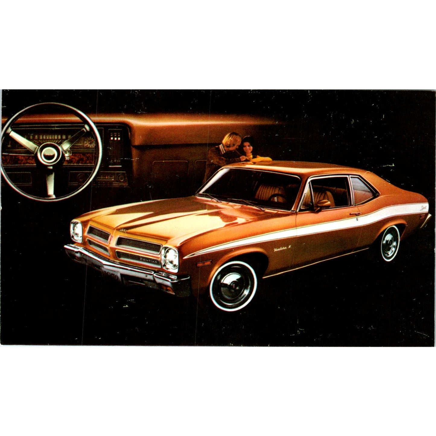 1972 Wide Track Pontiac Ventura II Sprint Brown Vintage Postcard PC12