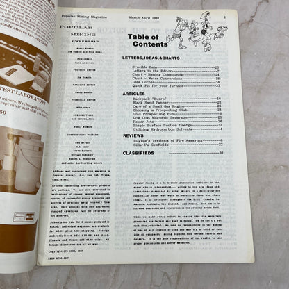 1987 Mar/Apr - Popular Mining Magazine - Treasure Hunting Gold Prospecting M19