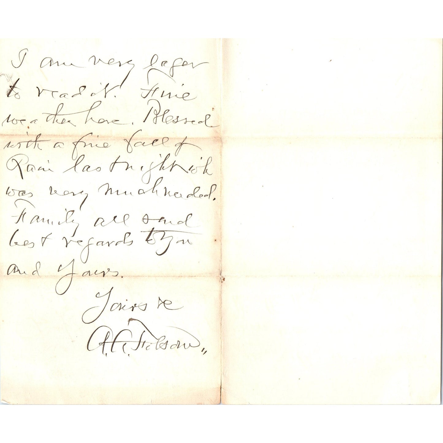 1906 Handwritten Letter Gordon Terrace Brookline MA - A.A. Filson D21