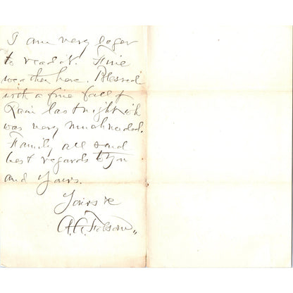 1906 Handwritten Letter Gordon Terrace Brookline MA - A.A. Filson D21
