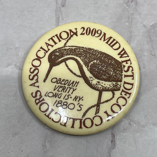 Midwest Decoy Collector Association Obediah Verity Vintage Pinback Button TC5-PB