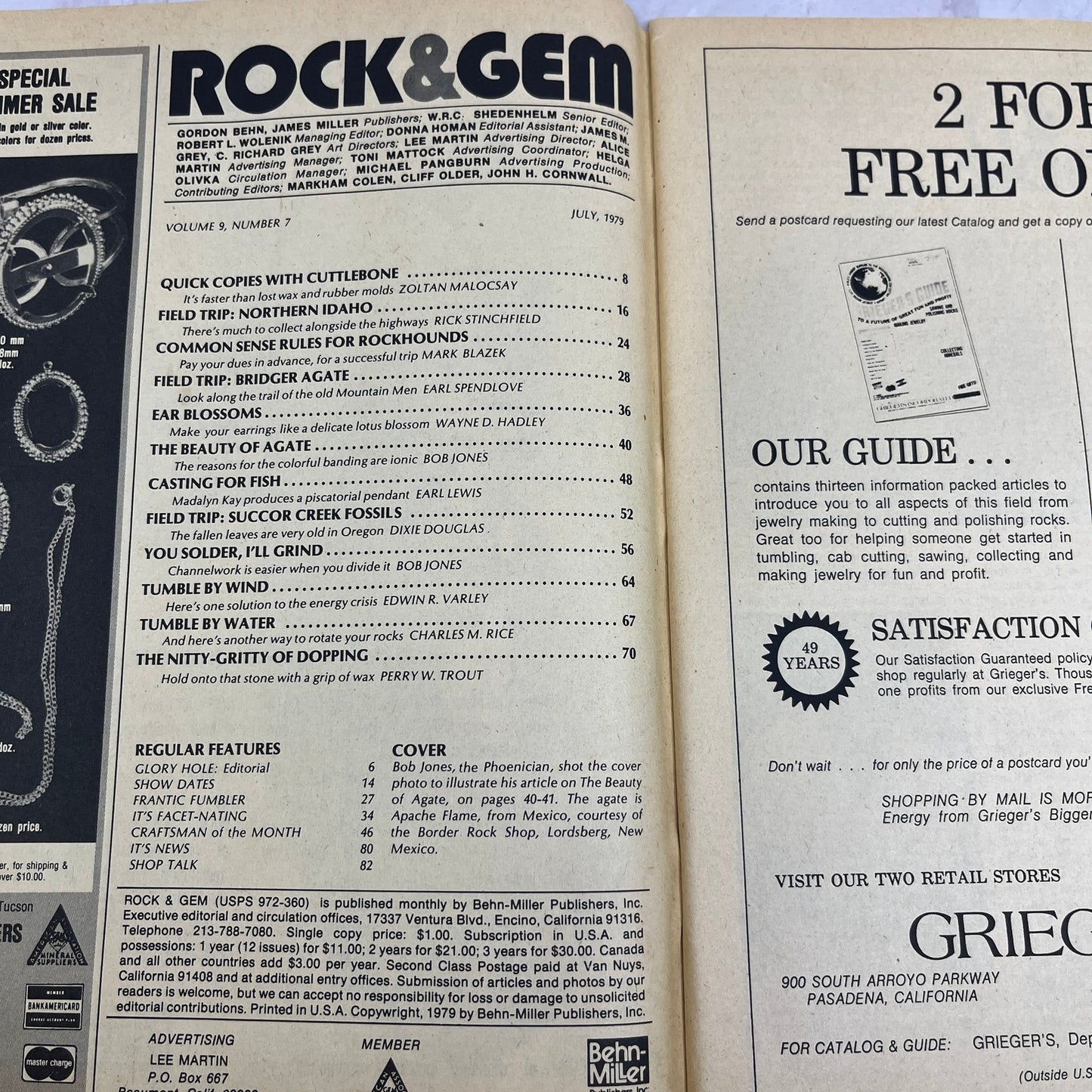 Rummer Rockhounding Cuttlebone Casting - Rock & Gem Magazine - July 1979 M24