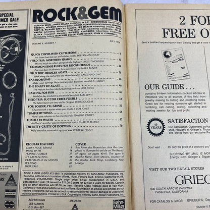 Rummer Rockhounding Cuttlebone Casting - Rock & Gem Magazine - July 1979 M24