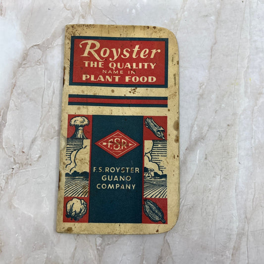 1957 F.S. Royster Guano Company Toledo OH Advertising Pocket Book TI8-S6