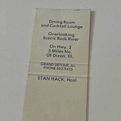 Stan Hack's Landmark Restaurant Grand Detour Vintage Matchbook Cover MM5-7