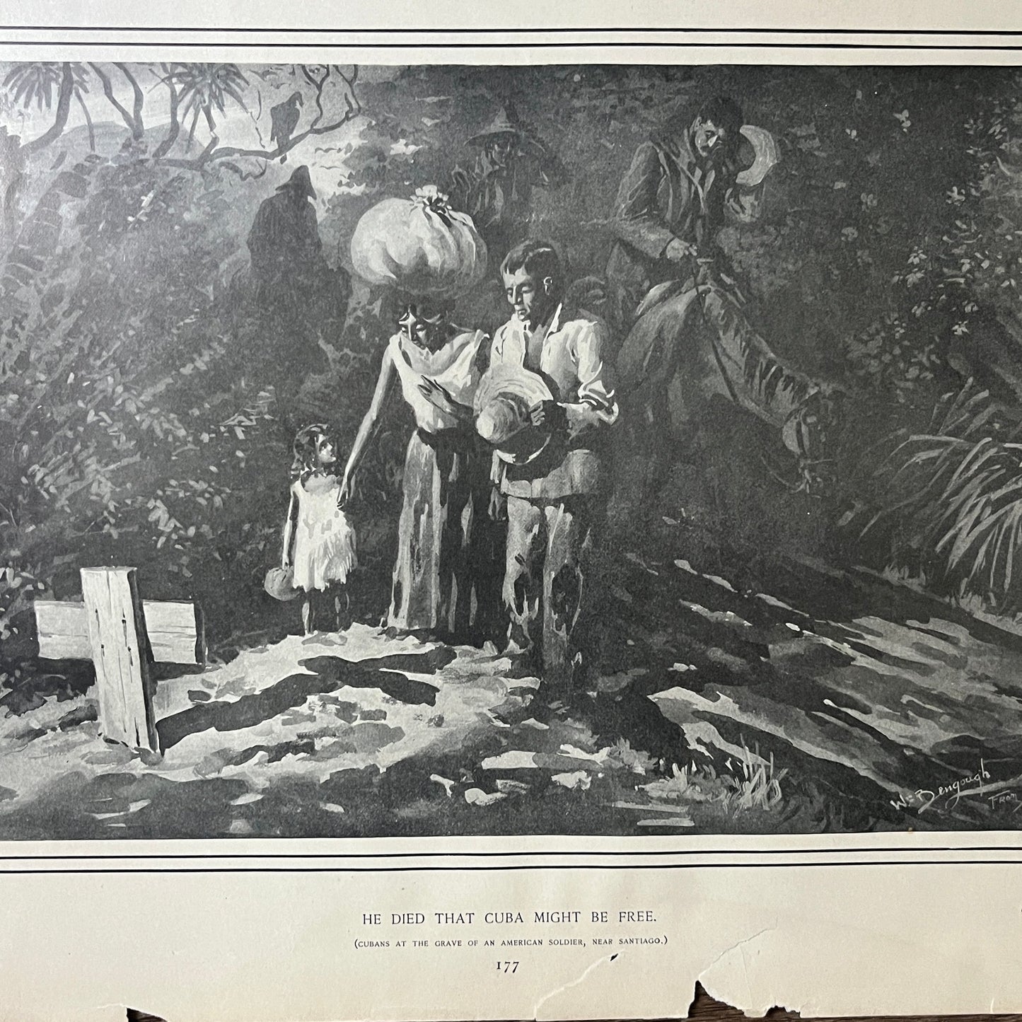 He Died that Cuba Might Be Free - 1898 Spanish American War W Bengough 11x17 V10