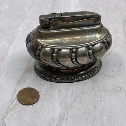 Vintage Art Deco Ronson Crown Silver Plate Table Lighter TL26
