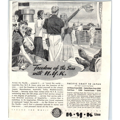 NYK Line Steamer Japan Cruise 1930s Instructor Magazine Advertisement AE4-I1