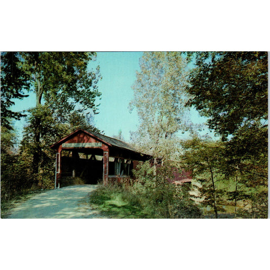 Wells County Fort Wayne Indiana Covered Bridge Postcard PC8