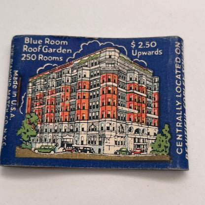 Hotel Westminster Copley Square Boston Emile F Coulon Matchbook Cover TB8-MB-7