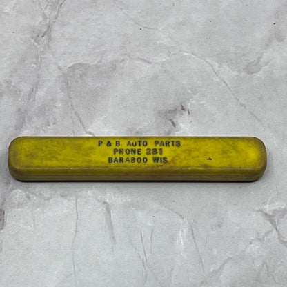 Vintage P&B Auto Parts Baraboo WI Miracle Power Super Lubricant Advertising SB7