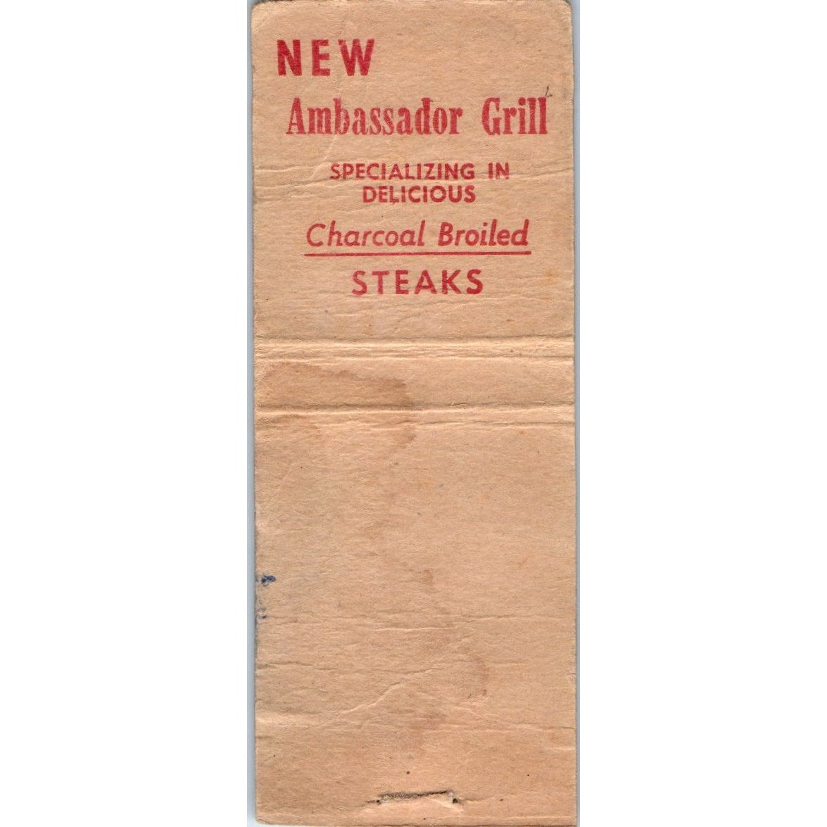 The Ambassador Hotel Hi-Hat Lounge Washington Vintage Matchbook Cover SD2-Y6