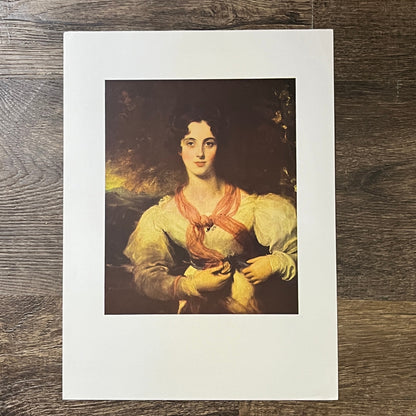 Vintage Sir Thomas Lawrence Portrait of Harriott West Art Print 9x12 V4