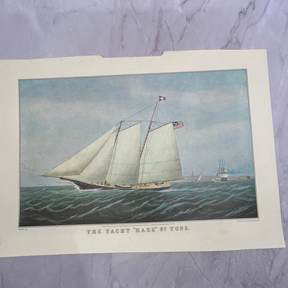 The Yacht "Haze" Currier and Ives 11x16" Art Print V21