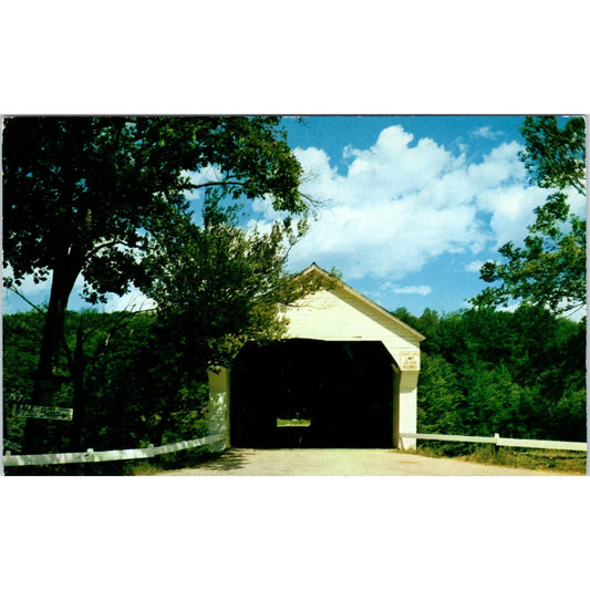 Old Covered Bridge West Dummerston Vermont Vintage Covered Bridge Postcard PC17