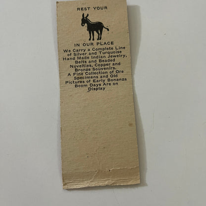 The Bucket of Blood V.L McBride Virginia City NV c1940 Matchbook Cover MM15-2