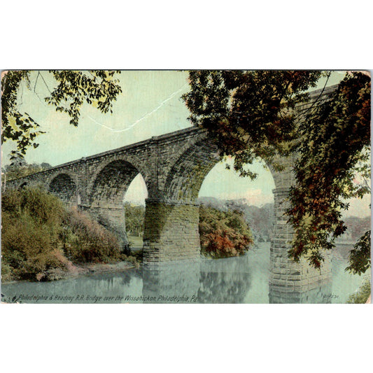 Philadelphia & Reading RR Bridge Over Wissahickon Philadelphia 1912 Postcard PD8