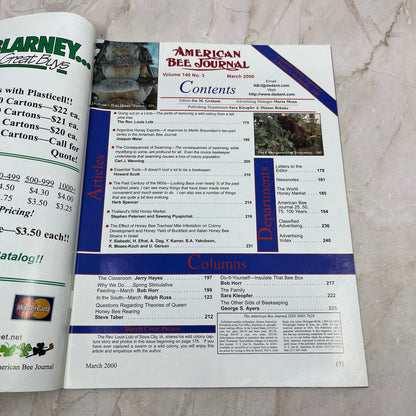 2000 Mar American Bee Journal Magazine Bees Beekeeping Honey M7