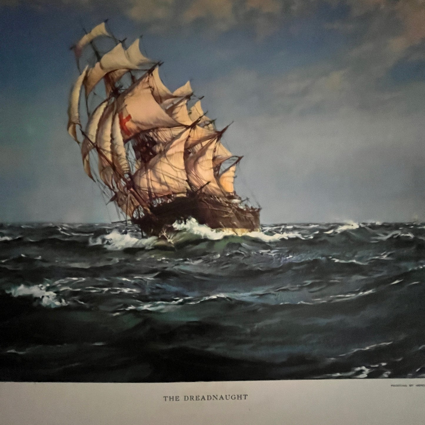The Dreadnaught Clipper Ship on High Seas Montague Dawson 12x12" Art Print FL1