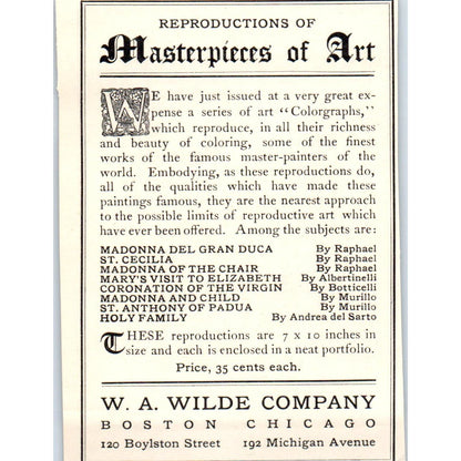 S.S. Pierce Co. Pure Olive Oil Boston Brookline c1905 Victorian Ad AE9-MA6