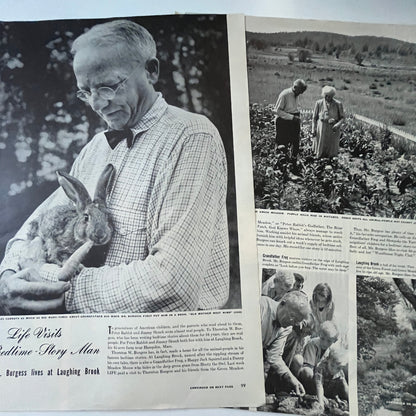 Thornton W. Burgess The Bedtime-Story Man 2 Pages 1940s WWII Era Article V29-5