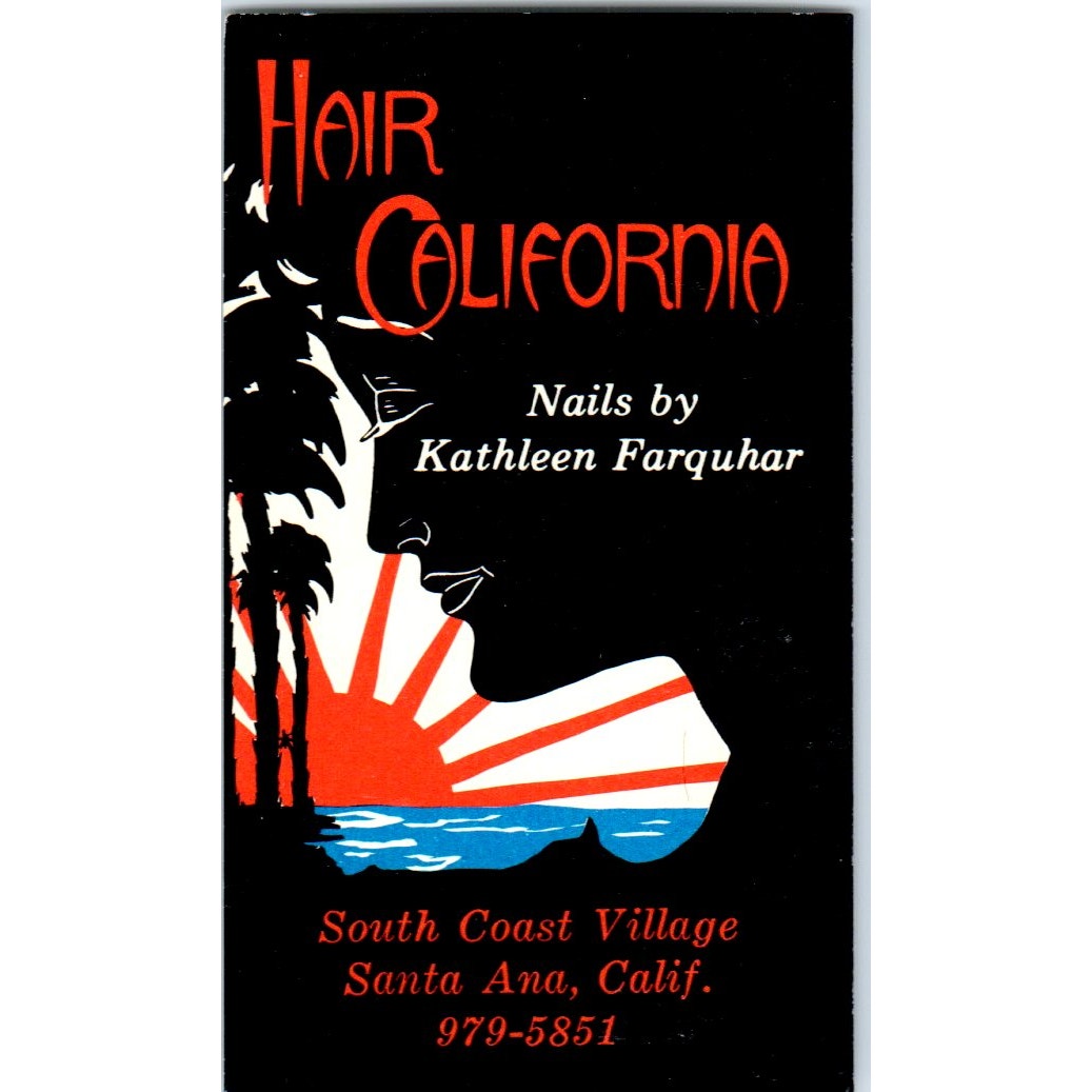 Hair California Nails by Kathleen Farquhar Santa Ana CA Business Card SD8-B11