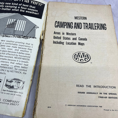 1968-69 AAA Western Camping & Trailering Travel Guide Book TH2-BO1