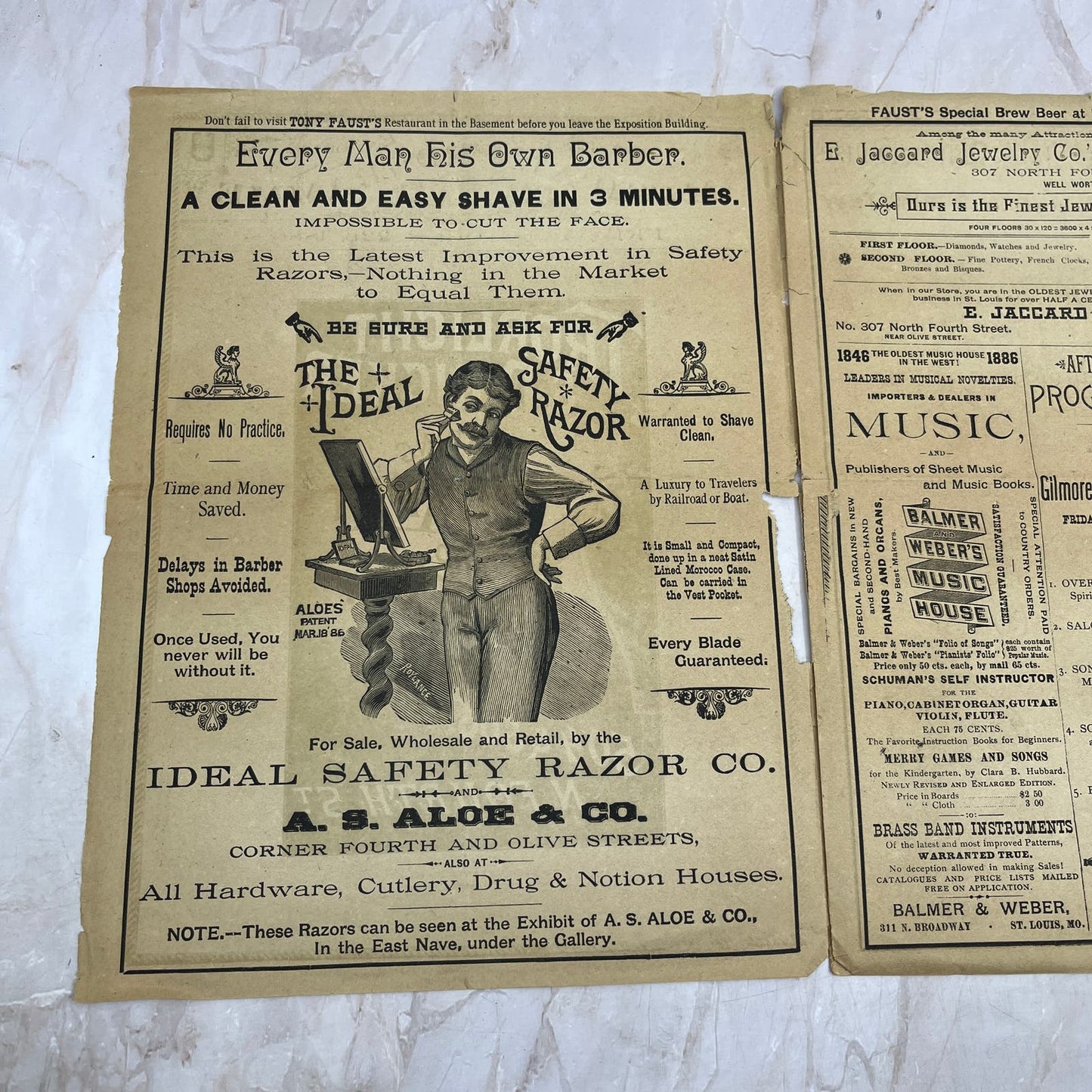 1886 St. Louis Exposition Musical Programme Friday Oct 22 1886 TI9-P4