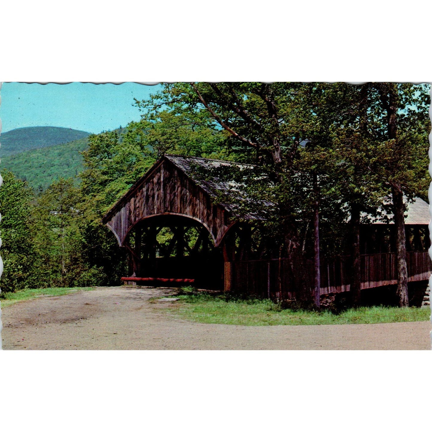 Sunday River Bridge Newry Maine Covered Bridge Postcard PB12