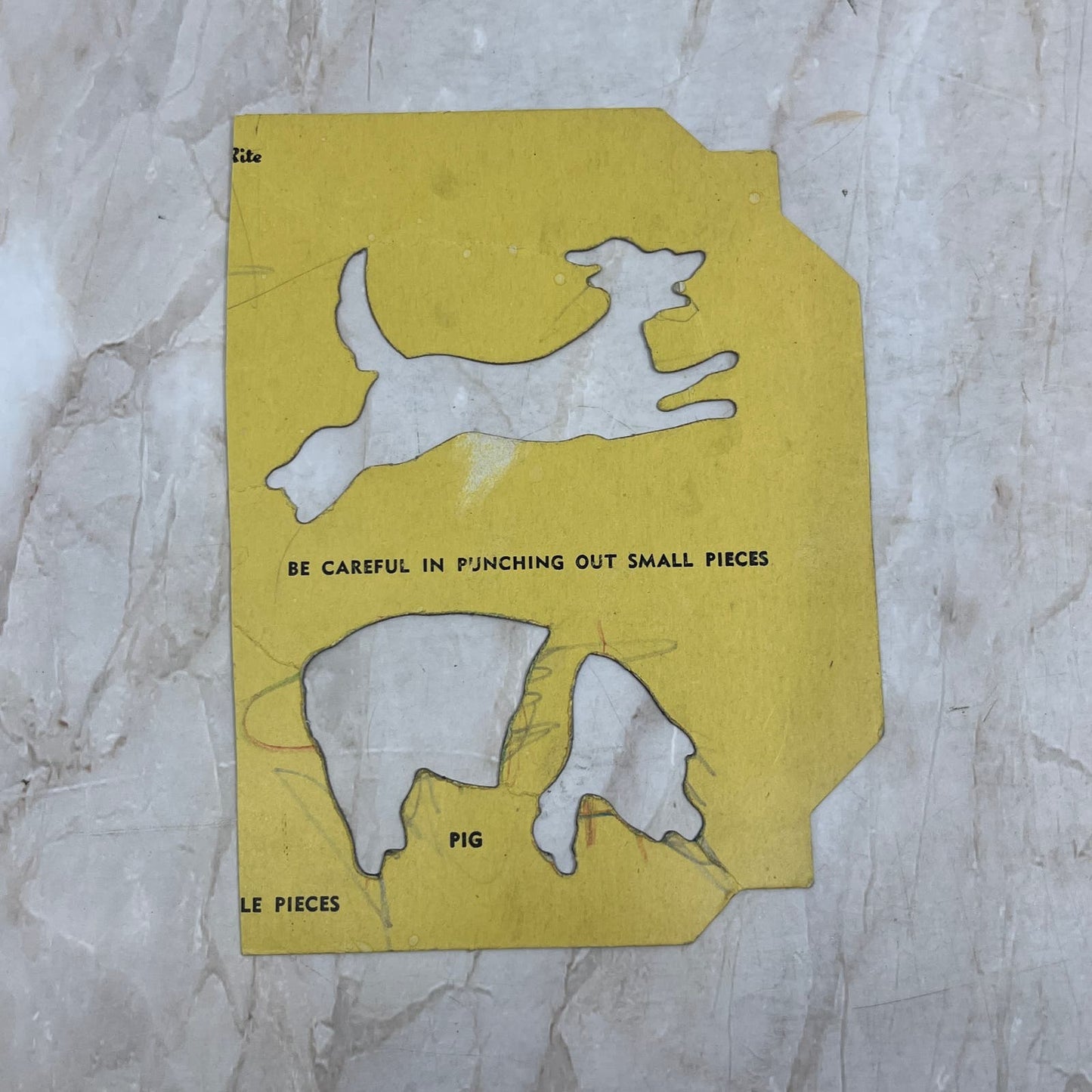 Vintage Built-Rite Stencils - Jumping Dog and Pig TI8-S5