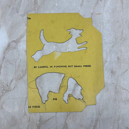 Vintage Built-Rite Stencils - Jumping Dog and Pig TI8-S5