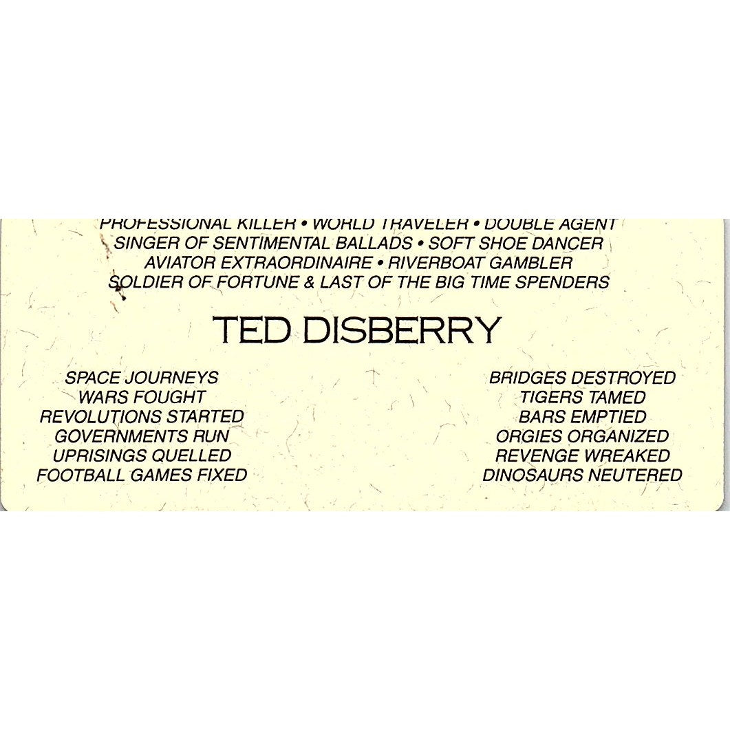 Ted Disberry AA Accuracy Steel Rule Die Co Garden Grove CA Business Card SC9-B8