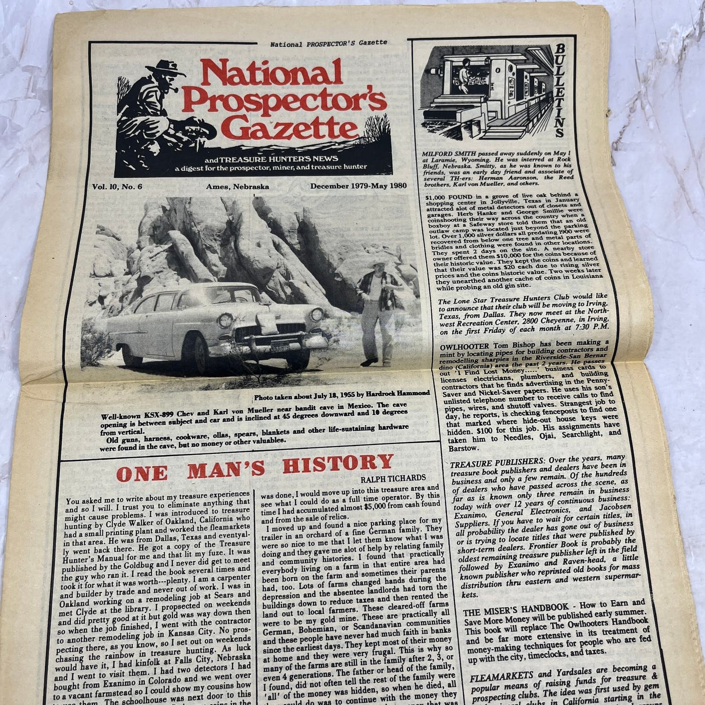 1980 May - The National Prospector's Gazette Newspaper - Treasure Hunting M11