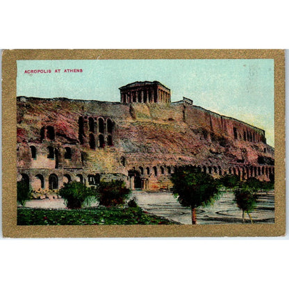 1911-12 Acropolis at Athens Pan Handle Card Scrap Sights and Scenes AD8-Q3