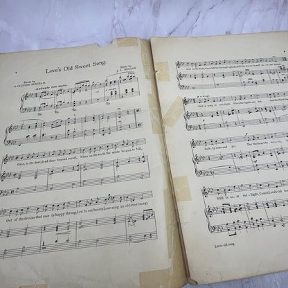 Love's Old Sweet Song - Molloy Antique Sheet Music V15