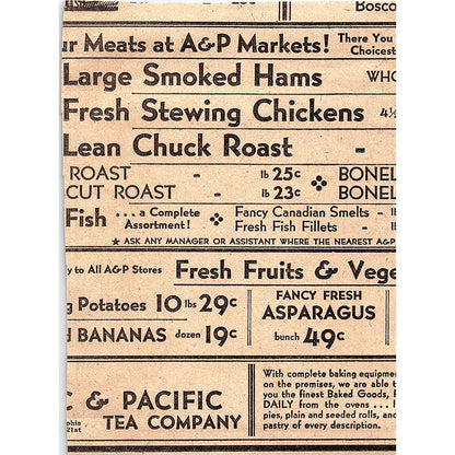Baltimore Markets Philadelphia Stores Meat Prices 1931 Ad AG3-4